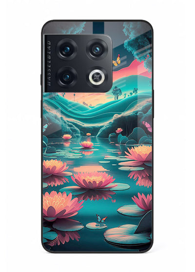 Dreamy Lotus Night mystical lotus artwork OnePlus 10 Pro glass back cover