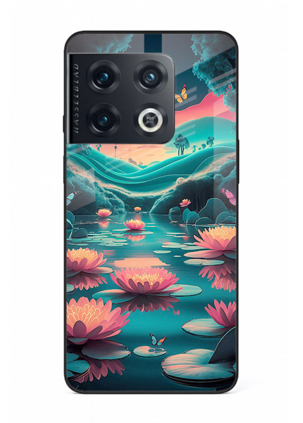 Dreamy Lotus Night mystical lotus artwork OnePlus 10 Pro glass back cover