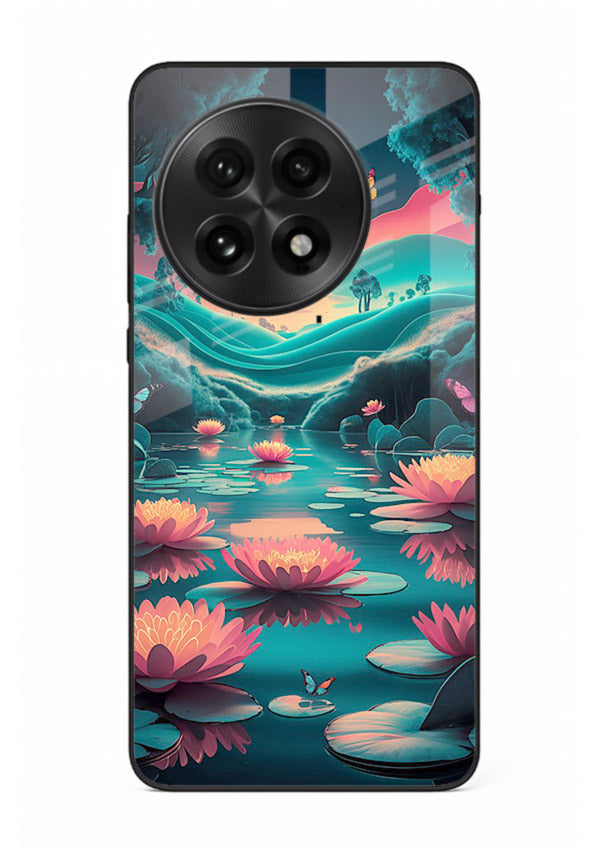 Dreamy Lotus Night mystical lotus artwork OnePlus 13 glass back cover