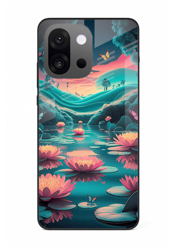 Dreamy Lotus Night mystical lotus artwork OnePlus 13s glass back cover