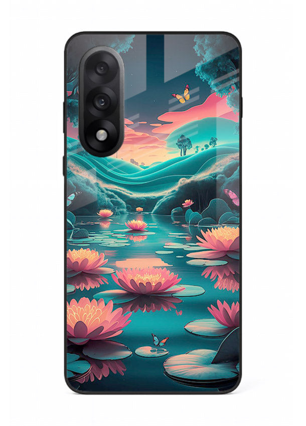 Dreamy Lotus Night mystical lotus artwork OnePlus Nord 5 glass back cover