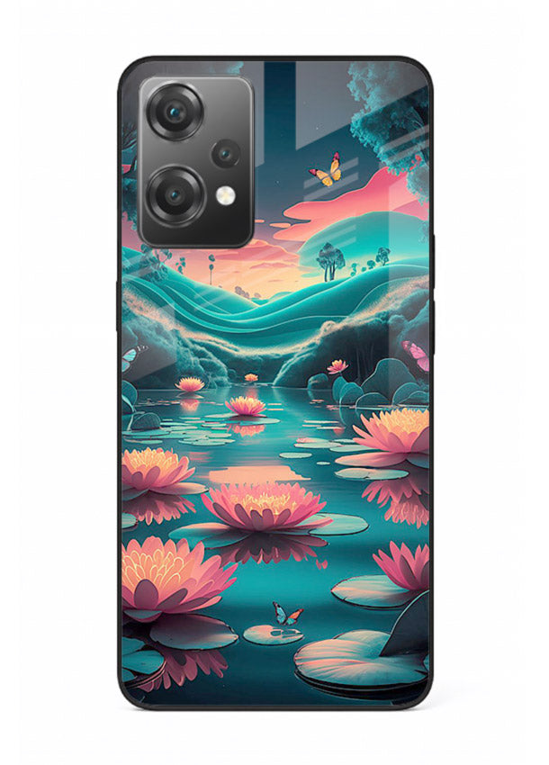 Dreamy Lotus Night mystical lotus artwork OnePlus Nord CE2 Lite 5G glass back cover