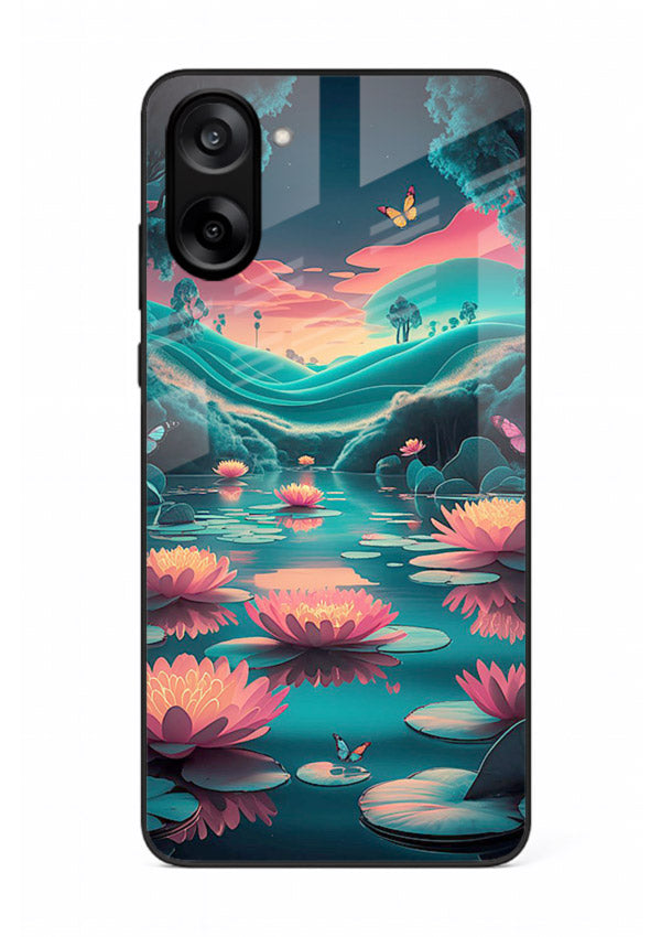 Dreamy Lotus Night mystical lotus artwork OnePlus Nord CE5 glass back cover
