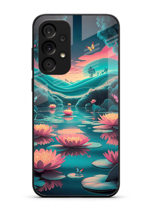 Dreamy Lotus Night mystical lotus artwork Samsung A53 5G glass back cover