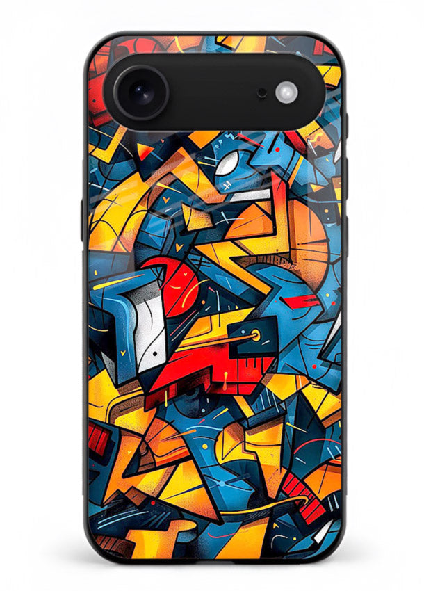 Electric Chaos Pattern colorful chaotic pattern iphone 17 air glass back cover