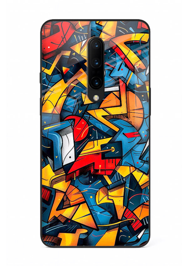 Electric Chaos Pattern colorful chaotic pattern OnePlus 8 glass back cover
