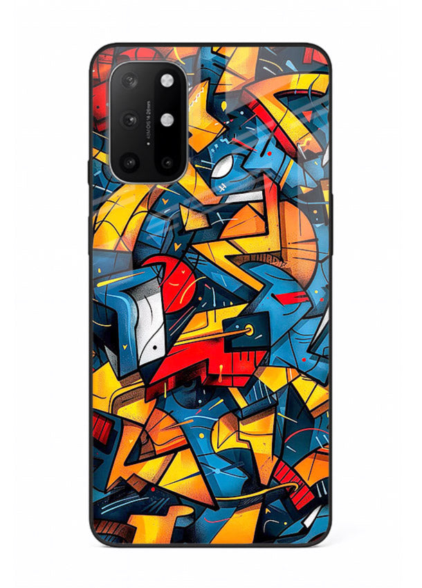 Electric Chaos Pattern colorful chaotic pattern OnePlus 8T glass back cover