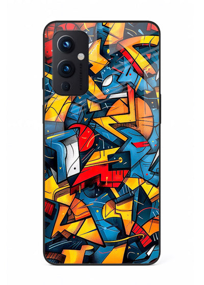 Electric Chaos Pattern colorful chaotic pattern OnePlus 9 Pro glass back cover