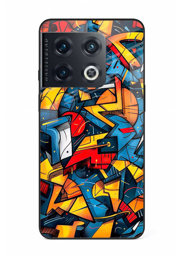Electric Chaos Pattern colorful chaotic pattern OnePlus 10 Pro glass back cover