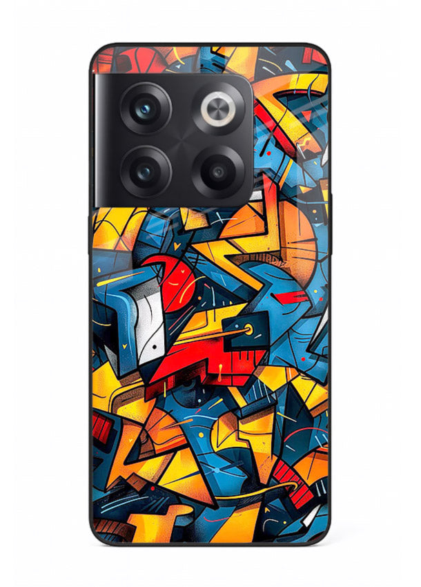 Electric Chaos Pattern colorful chaotic pattern OnePlus 10T glass back cover