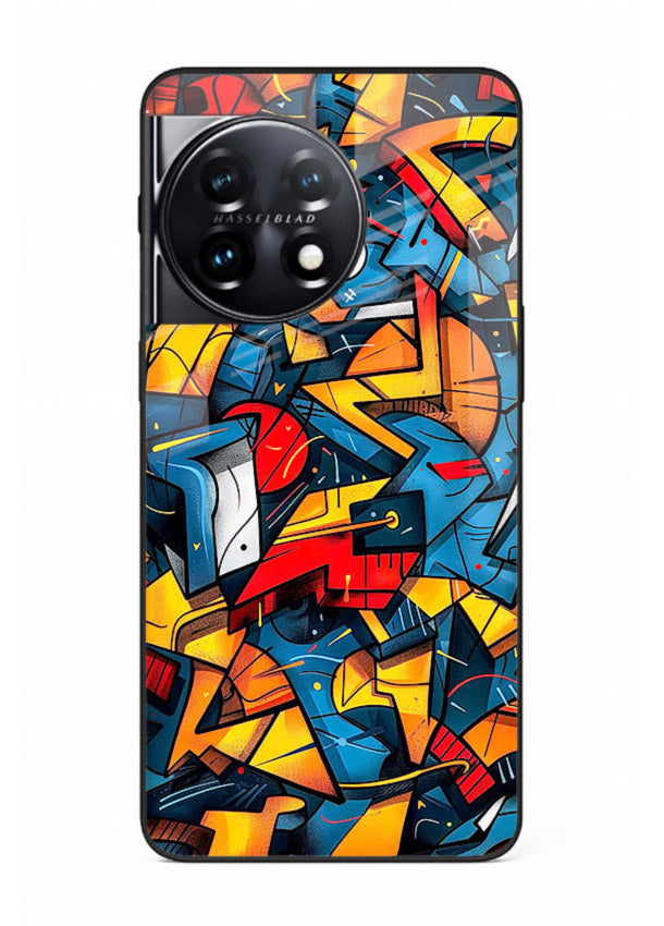 Electric Chaos Pattern colorful chaotic pattern OnePlus 11 glass back cover