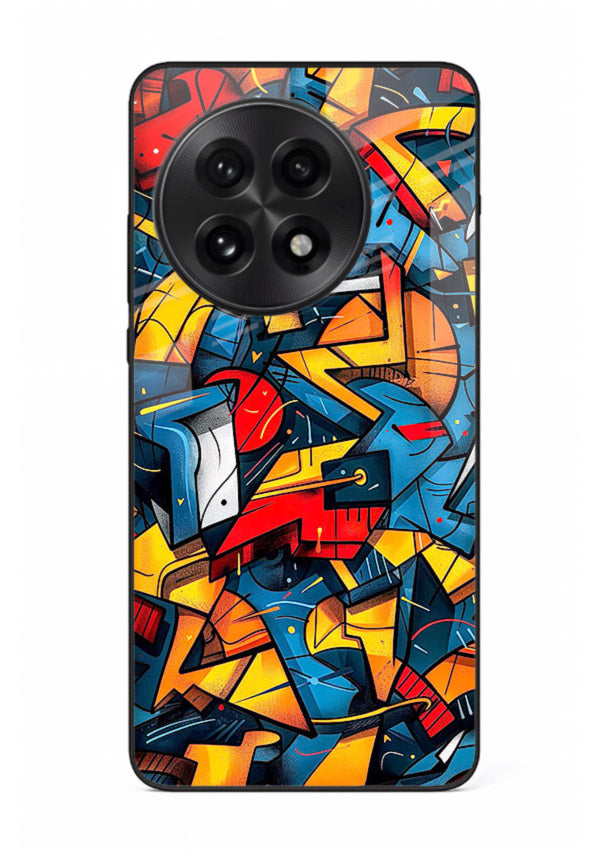 Electric Chaos Pattern colorful chaotic pattern OnePlus 13R glass back cover