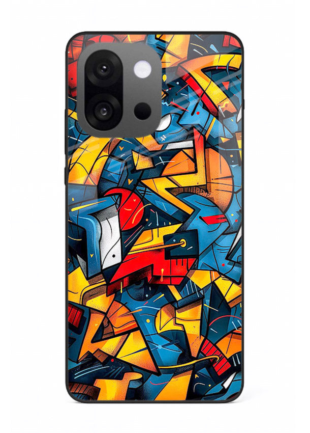 Electric Chaos Pattern colorful chaotic pattern OnePlus 13s glass back cover