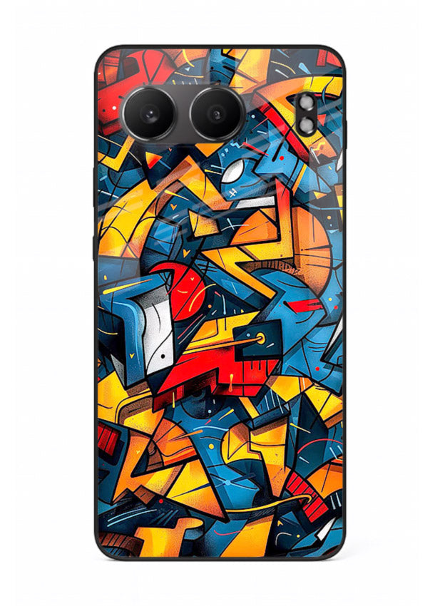 Electric Chaos Pattern colorful chaotic pattern OnePlus Nord 4 glass back cover