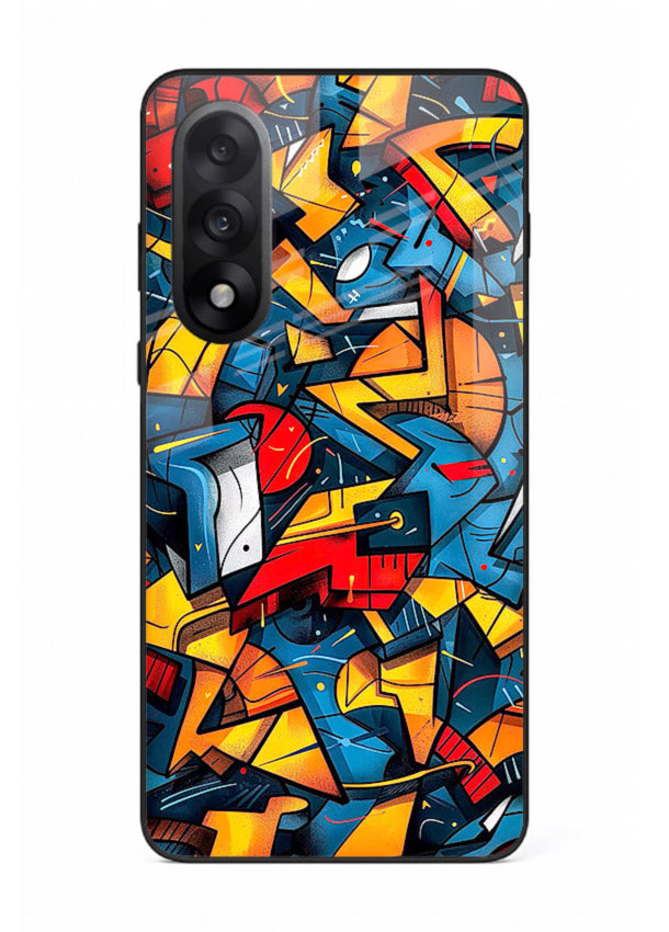 Electric Chaos Pattern colorful chaotic pattern OnePlus Nord 5 glass back cover