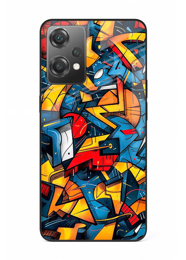 Electric Chaos Pattern colorful chaotic pattern OnePlus Nord CE2 Lite 5G glass back cover