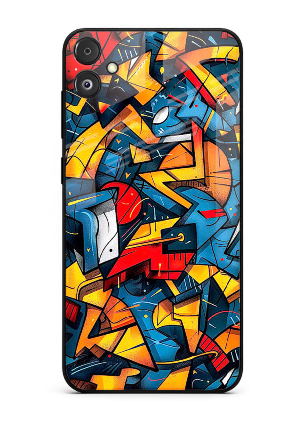 Electric Chaos Pattern colorful chaotic pattern Samsung F14 5G glass back cover