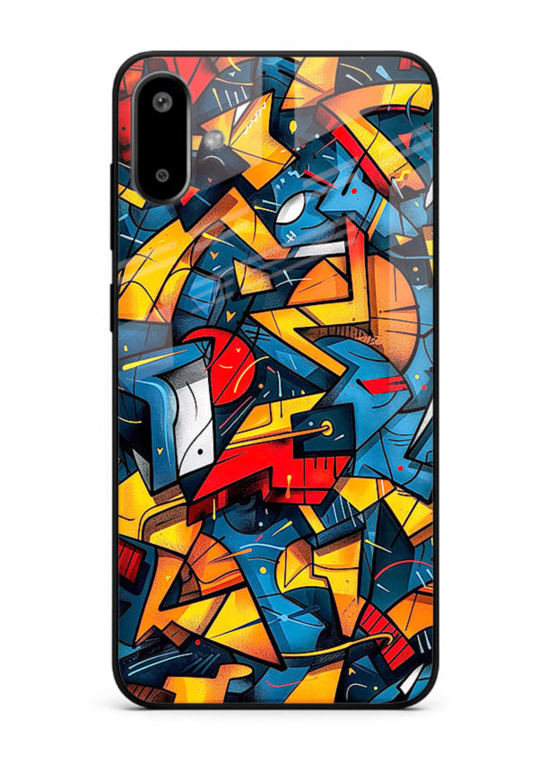 Electric Chaos Pattern colorful chaotic pattern Samsung F06 5G glass back cover