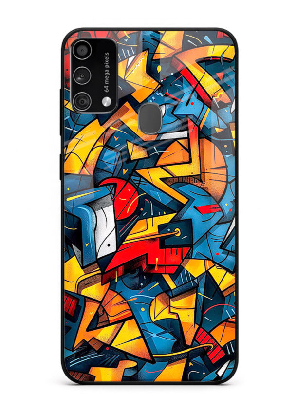 Electric Chaos Pattern colorful chaotic pattern Samsung F41 glass back cover