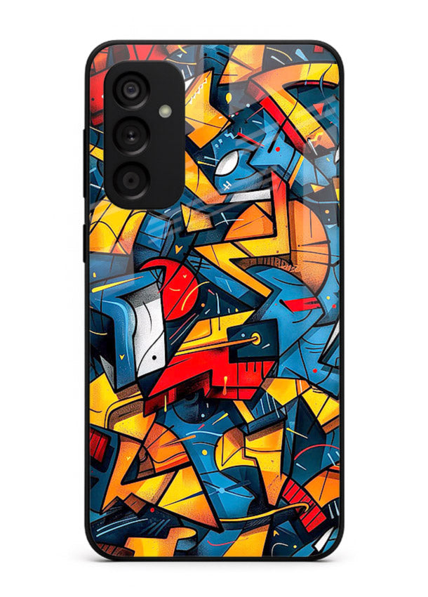 Electric Chaos Pattern colorful chaotic pattern Samsung M14 4G glass back cover