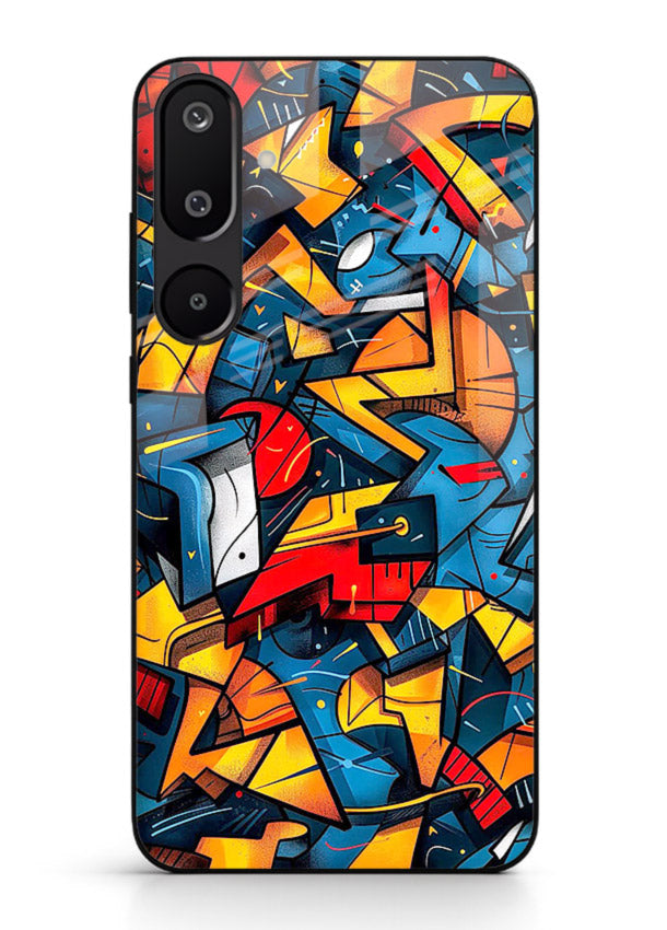 Electric Chaos Pattern colorful chaotic pattern Samsung M16 5G glass back cover