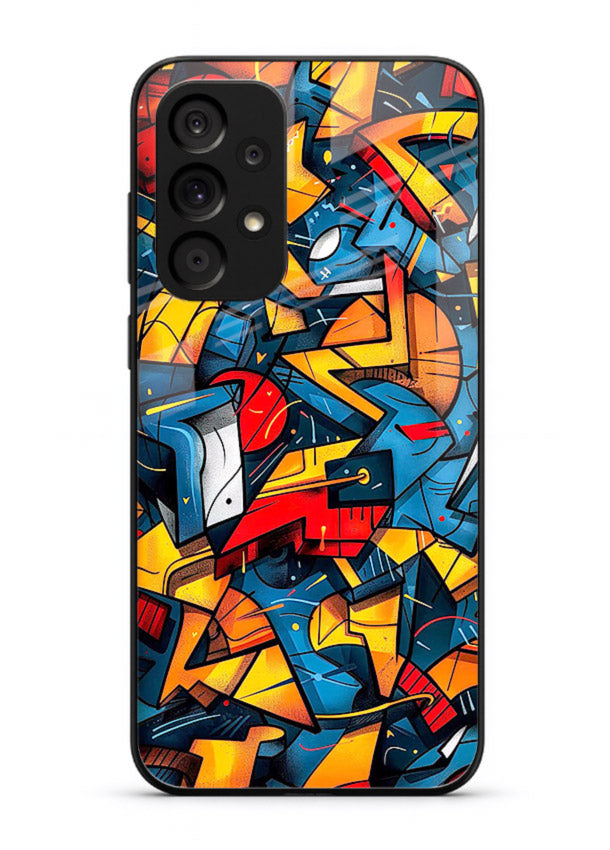 Electric Chaos Pattern colorful chaotic pattern Samsung M32 5G glass back cover