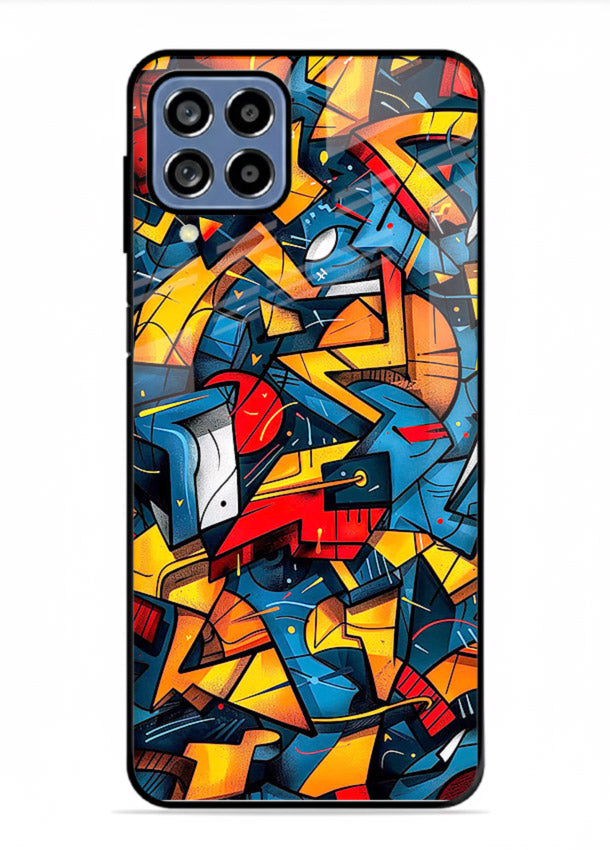 Electric Chaos Pattern colorful chaotic pattern Samsung M33 5G glass back cover