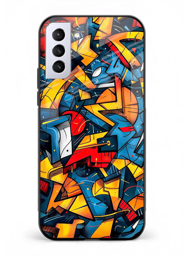 Electric Chaos Pattern colorful chaotic pattern Samsung S21 FE glass back cover