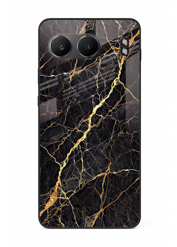 Emerald Gold River OnePlus Nord 4 glass back cover with emerald marble and gold river veins