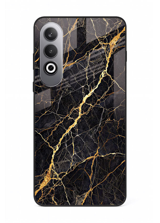 Emerald Gold River OnePlus Nord CE4 glass back cover with emerald marble and gold river veins
