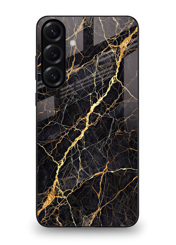 Emerald Gold River Samsung A56 5G glass back cover with emerald marble and gold river veins