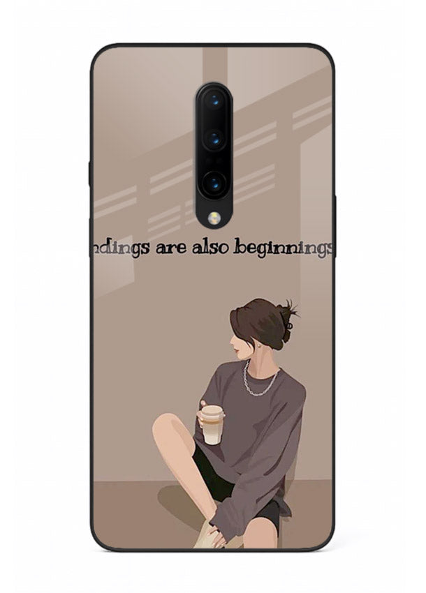 Ending Beginnings Boy aesthetic artwork OnePlus 7 Pro glass back cover