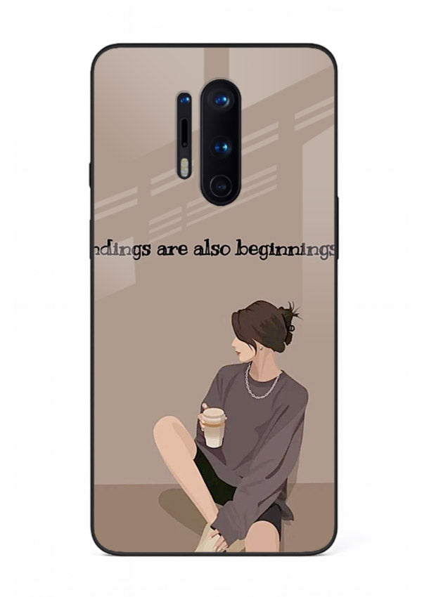 Ending Beginnings Boy aesthetic artwork OnePlus 8 Pro glass back cover