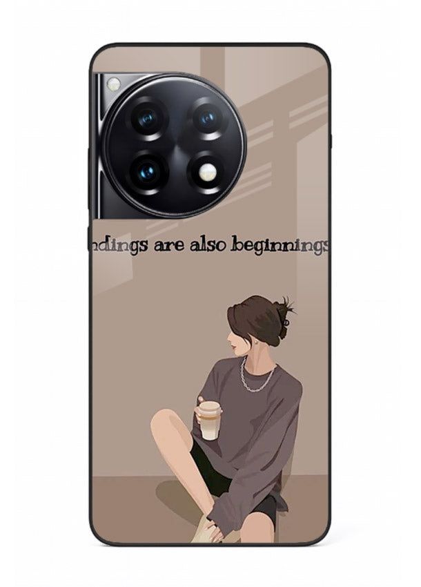 Ending Beginnings Boy aesthetic artwork OnePlus 12R glass back cover