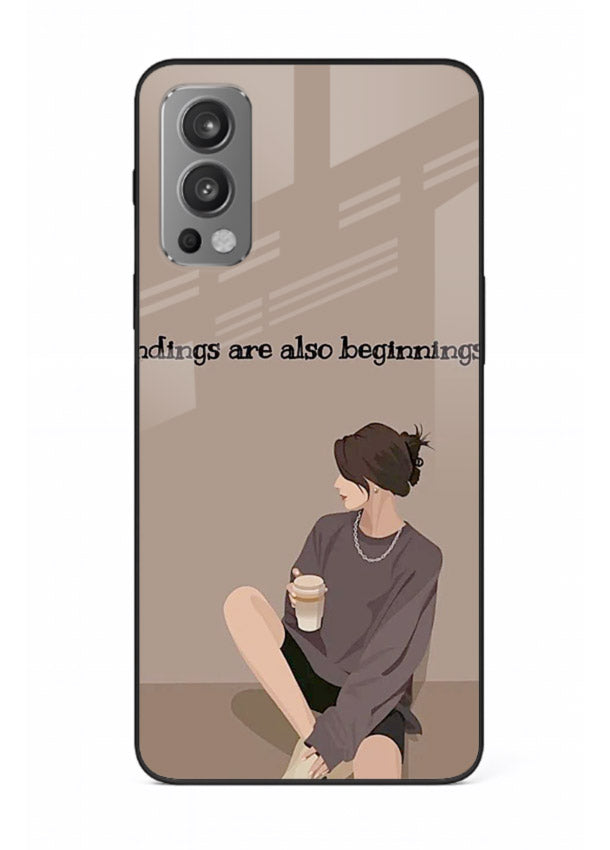 Ending Beginnings Boy aesthetic artwork OnePlus Nord 2 glass back cover