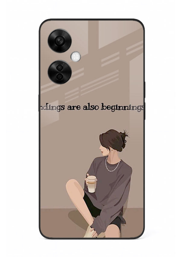 Ending Beginnings Boy aesthetic artwork OnePlus Nord CE3 Lite glass back cover