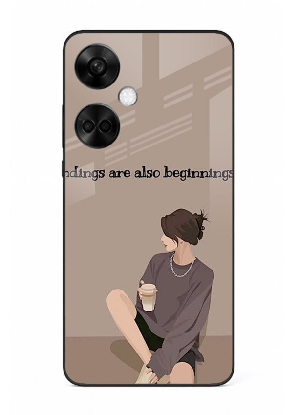 Ending Beginnings Boy aesthetic artwork OnePlus Nord CE3 glass back cover