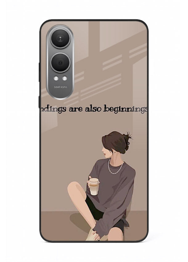 Ending Beginnings Boy aesthetic artwork OnePlus Nord CE4 Lite glass back cover