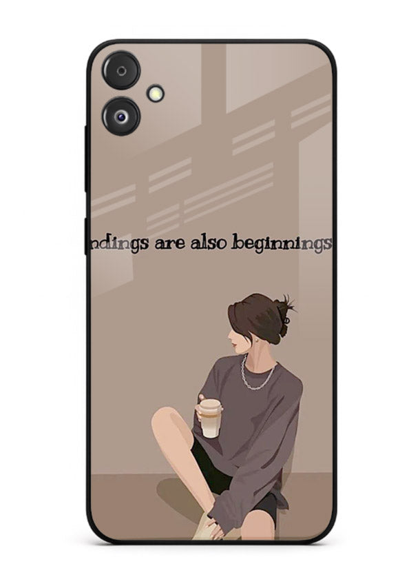Ending Beginnings Boy aesthetic artwork Samsung F05 5G glass back cover