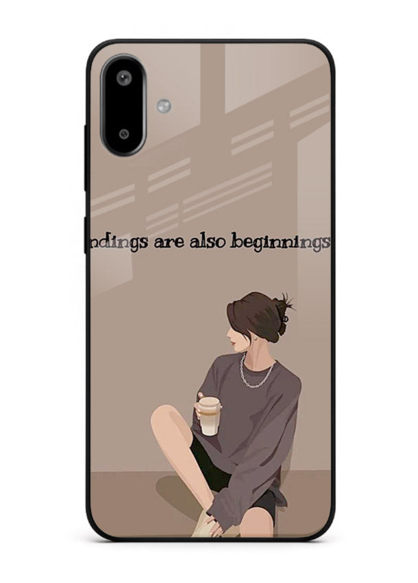Ending Beginnings Boy aesthetic artwork Samsung F06 5G glass back cover