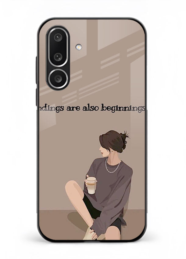 Ending Beginnings Boy aesthetic artwork Samsung M56 5G glass back cover