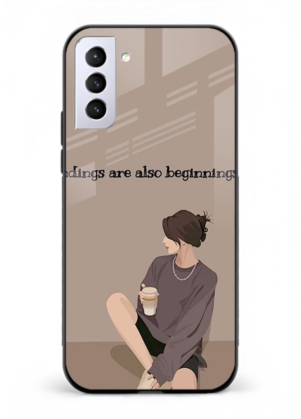 Ending Beginnings Boy aesthetic artwork Samsung S21 FE glass back cover