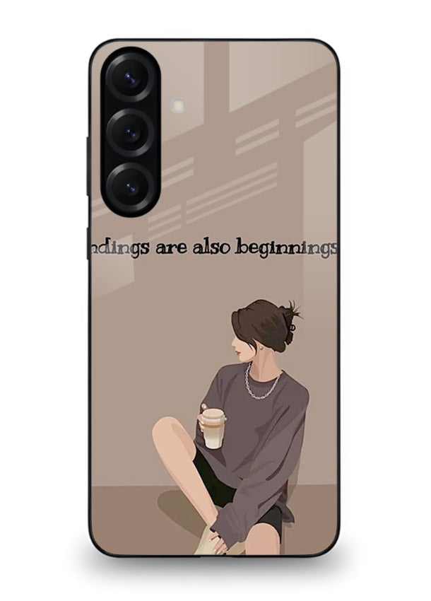 Ending Beginnings Boy aesthetic artwork Samsung A54 5G glass back cover