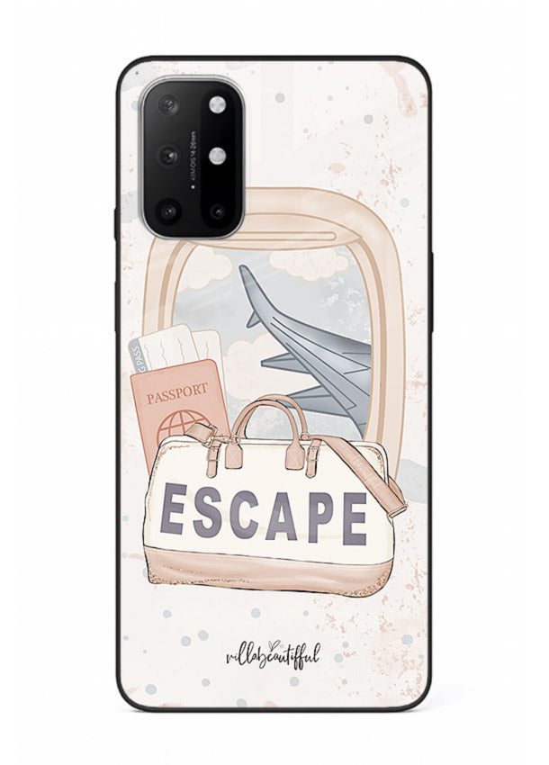 Escape Travel Bag minimal artwork OnePlus 8T glass back cover