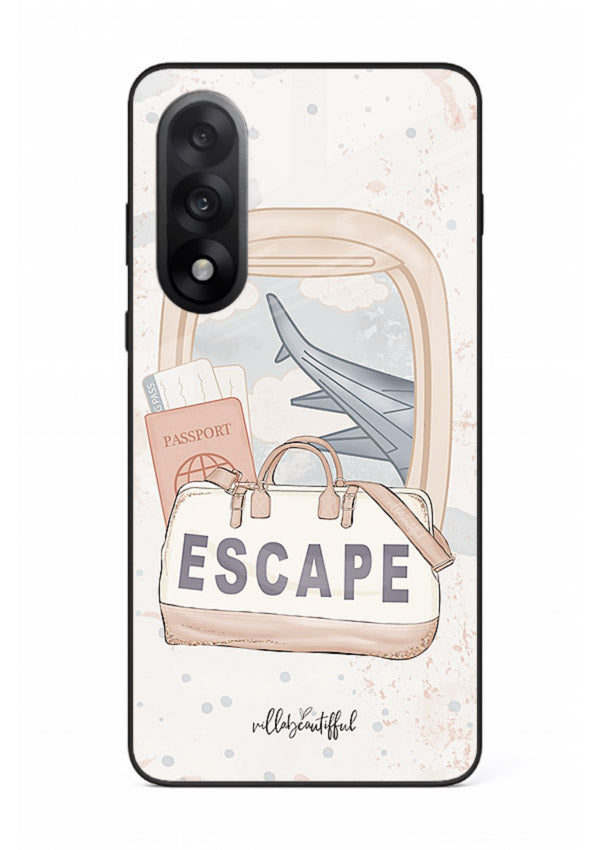 Escape Travel Bag minimal artwork OnePlus Nord 5 glass back cover