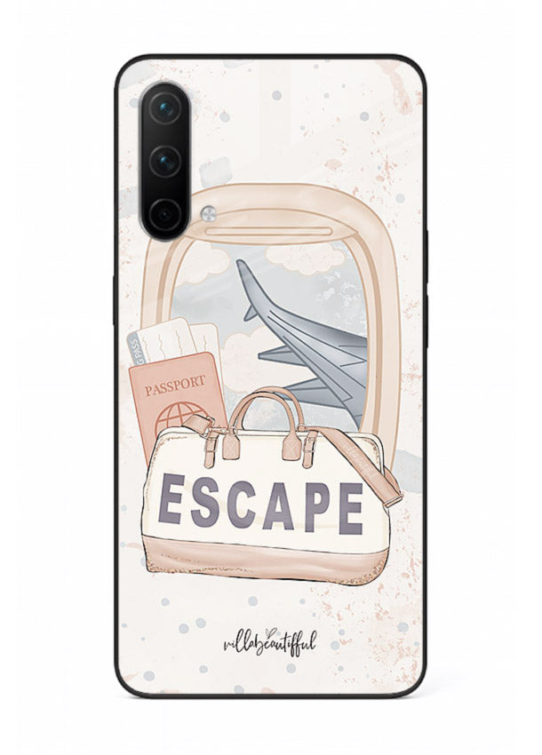 Escape Travel Bag minimal artwork OnePlus Nord CE 5G glass back cover