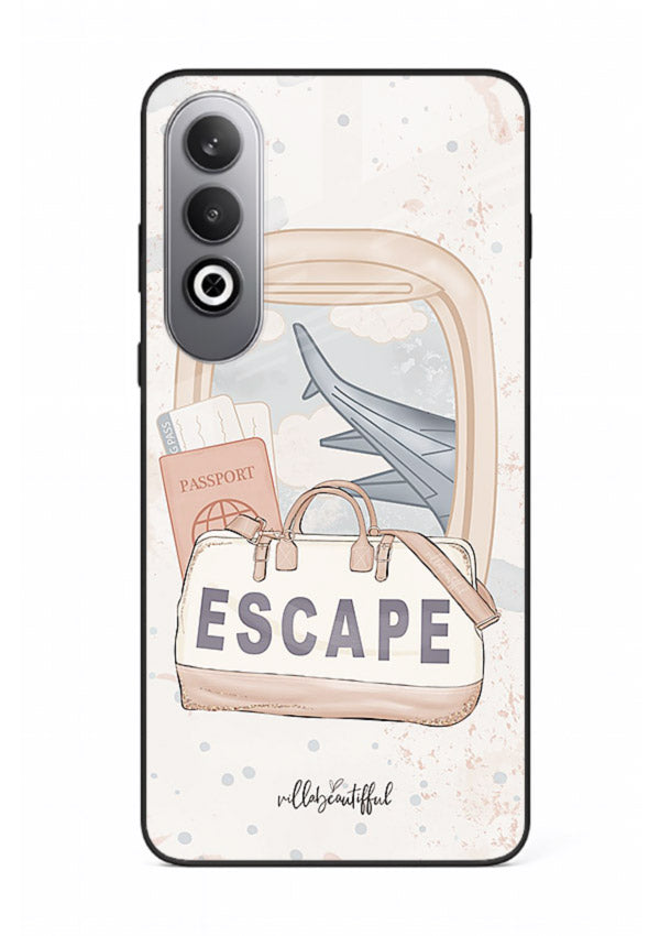 Escape Travel Bag minimal artwork OnePlus Nord CE4 glass back cover