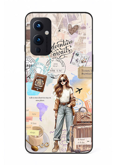 Fashion Travel Collage stylish artwork OnePlus 9 Pro glass back cover
