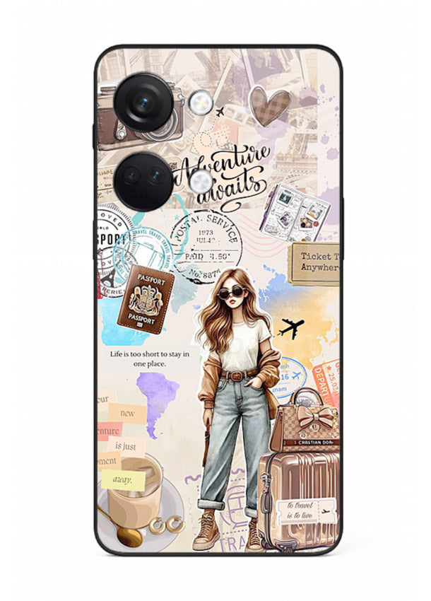 Fashion Travel Collage stylish artwork OnePlus Nord 3 glass back cover
