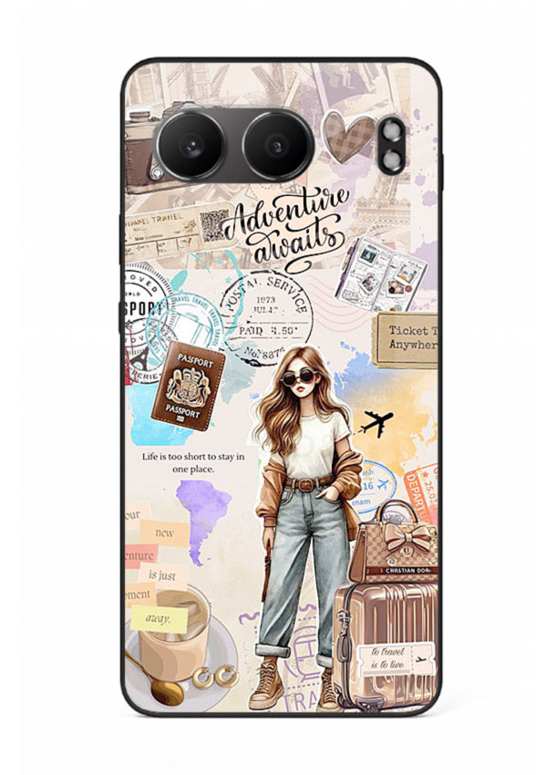 Fashion Travel Collage stylish artwork OnePlus Nord 4 glass back cover